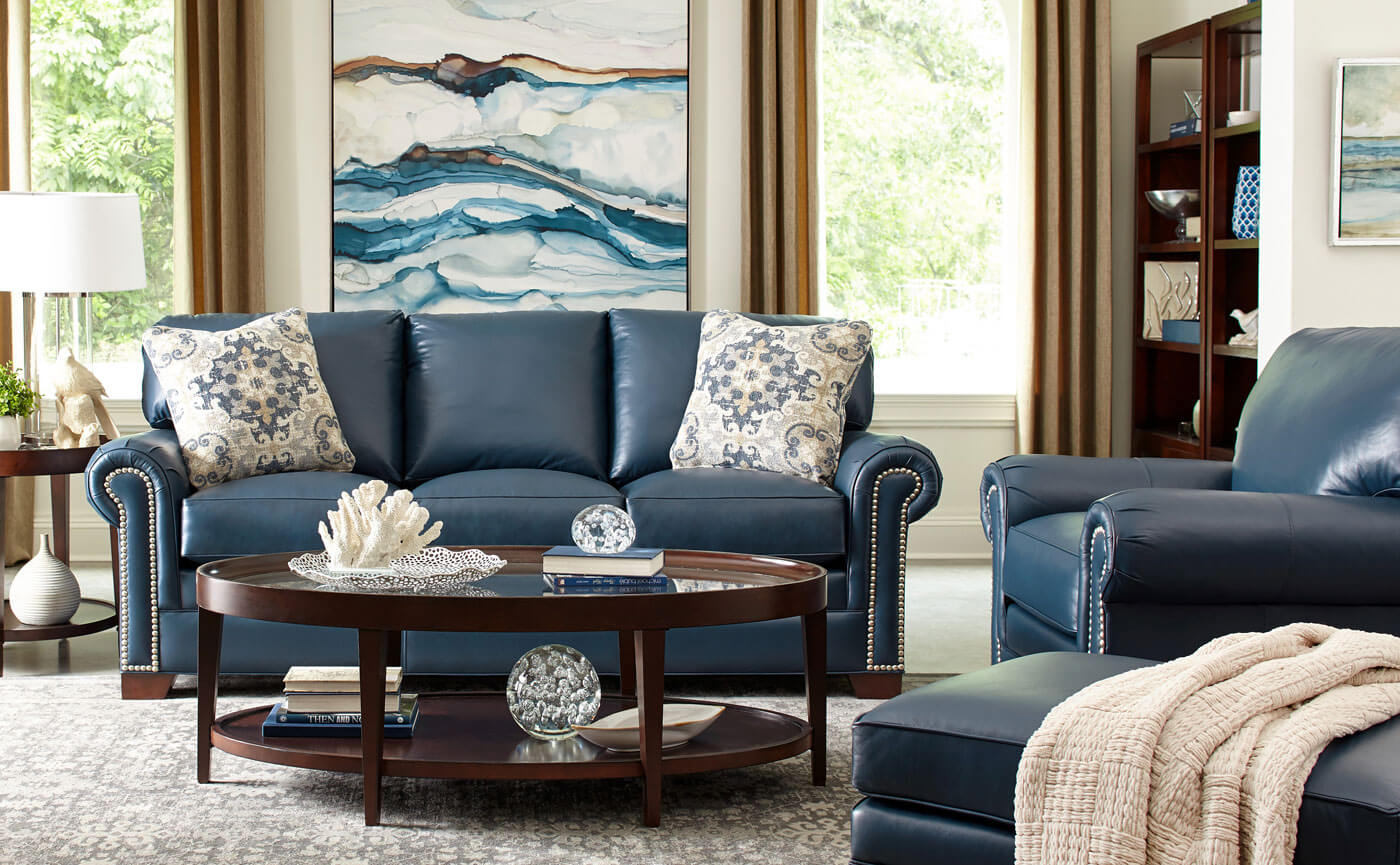 Craftmaster leather living room furniture at Home Accents II