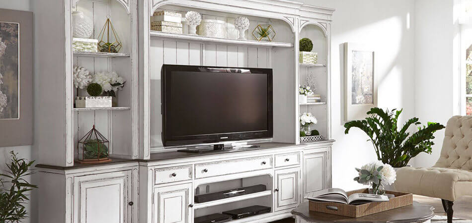 Entertainment space furnished by Home Accents II furniture store in Surfside Beach, SC