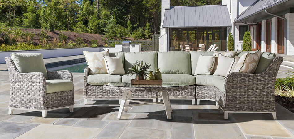 Outdoor deck furnished by by Home Accents II furniture store in Surfside Beach, SC