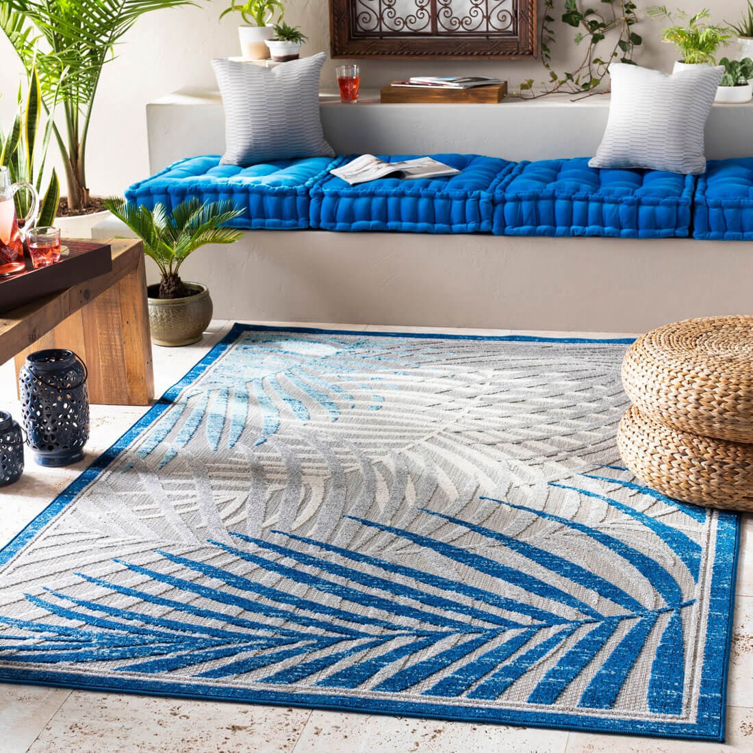 Rain Blue Rug