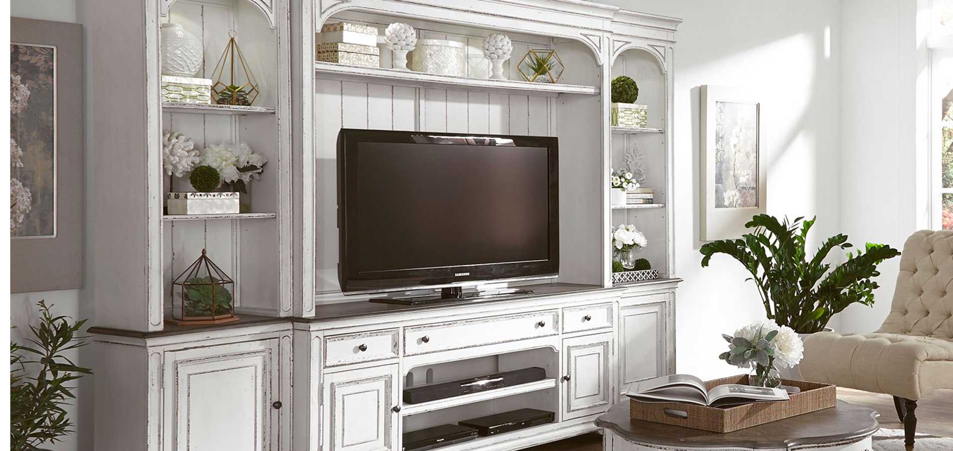 Entertainment space furnished by Home Accents II furniture store in Surfside Beach, SC