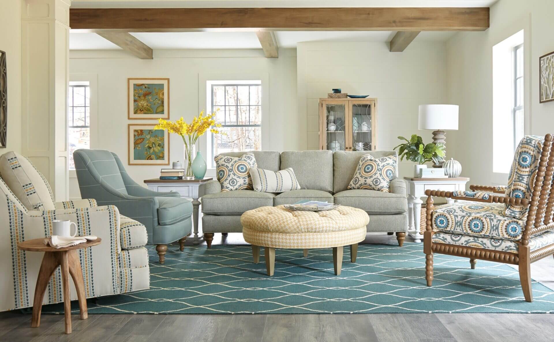Colorful array of living room furniture at Home Accents II