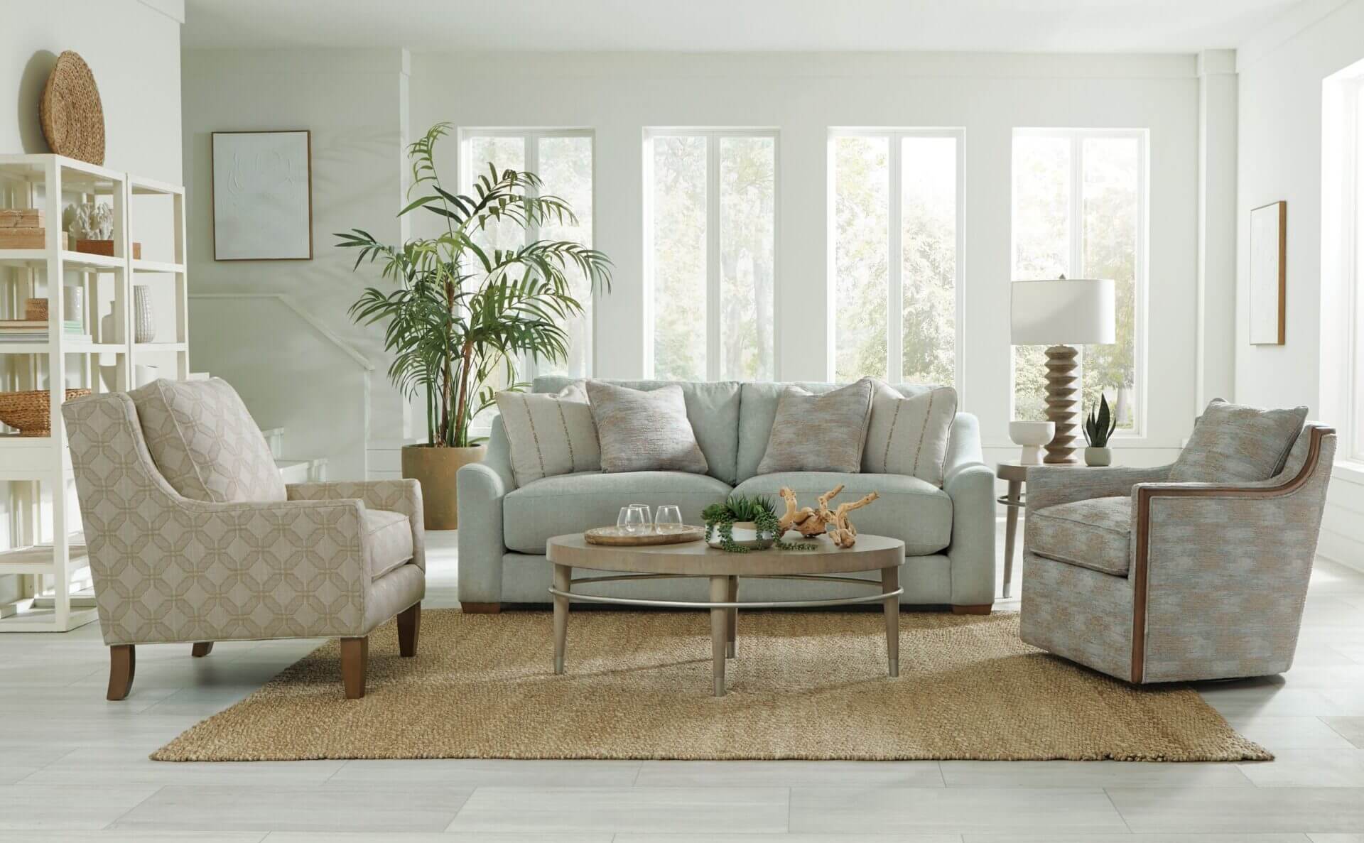 Tan living room furniture at Home Accents II