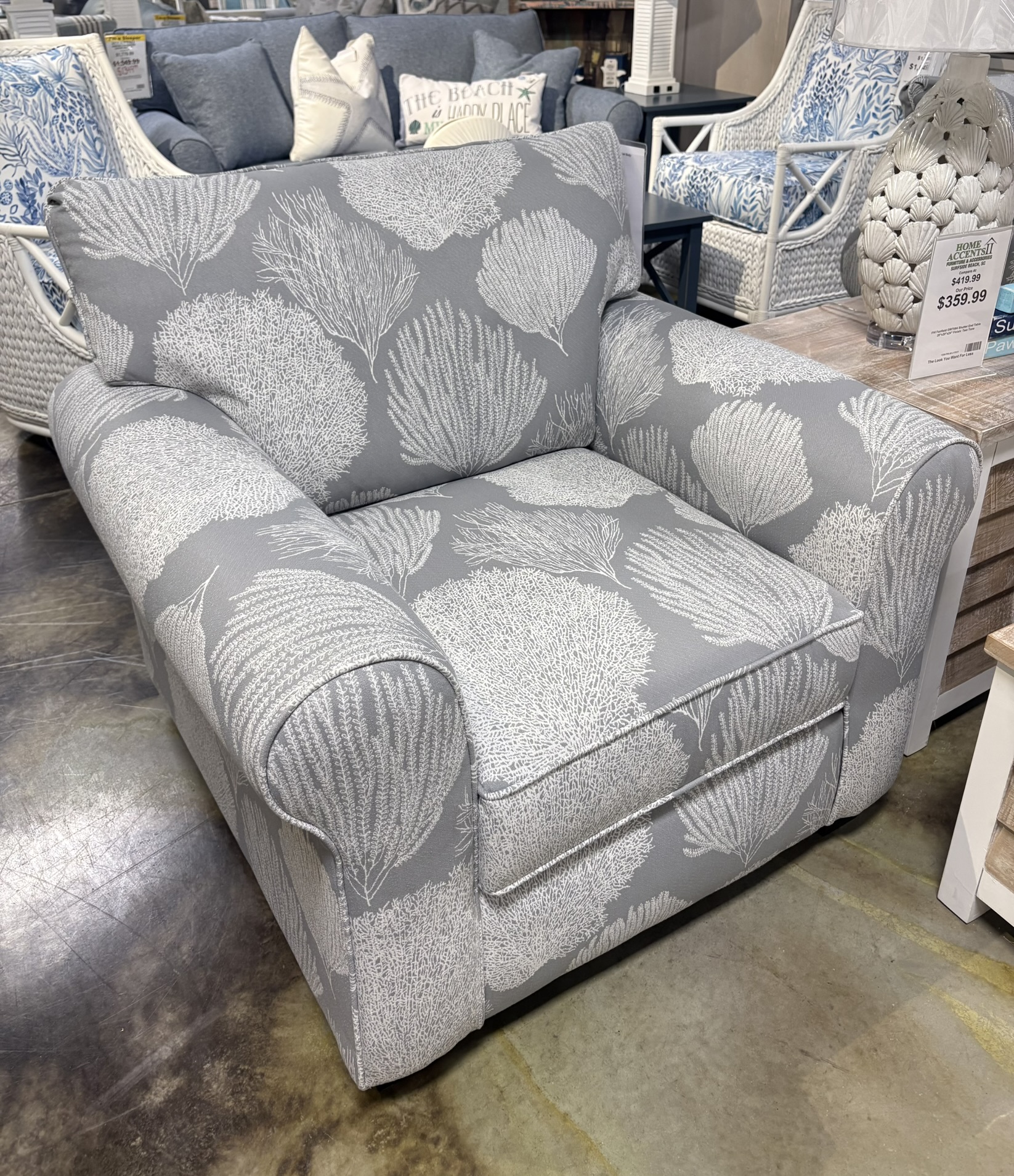 Grey Coastal Chair