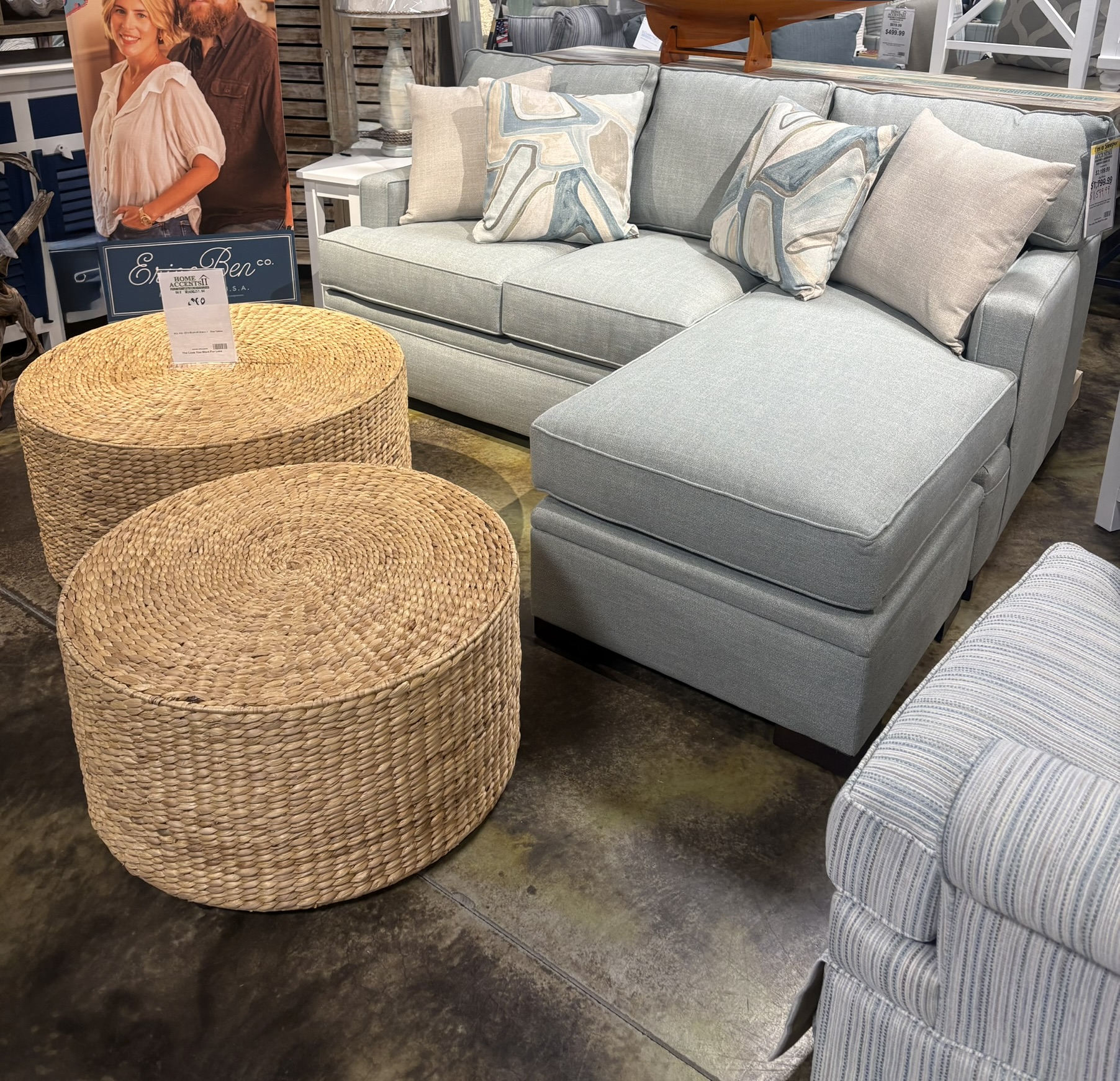 Blue Loveseat