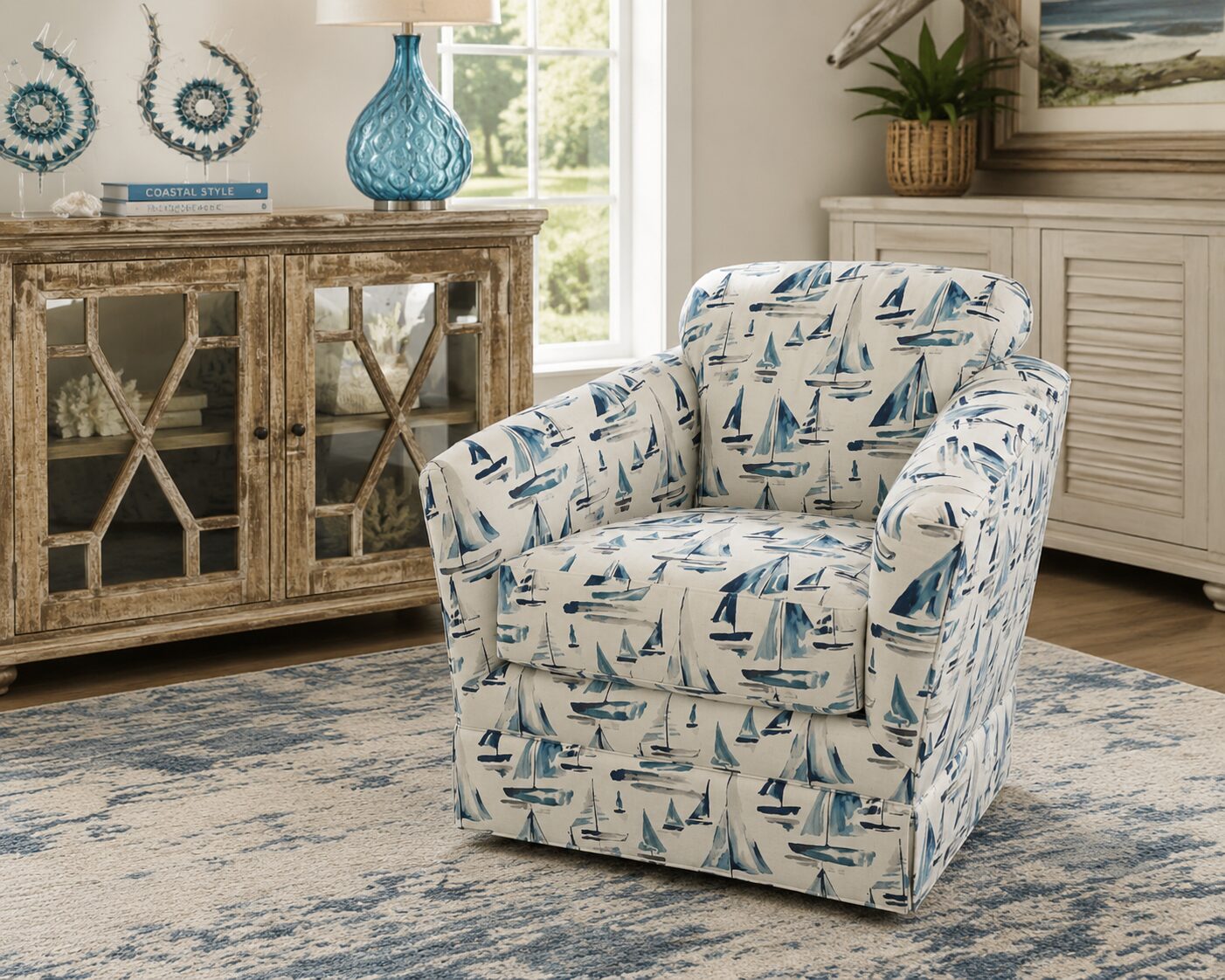Eng Sailboat Swivel Glider
