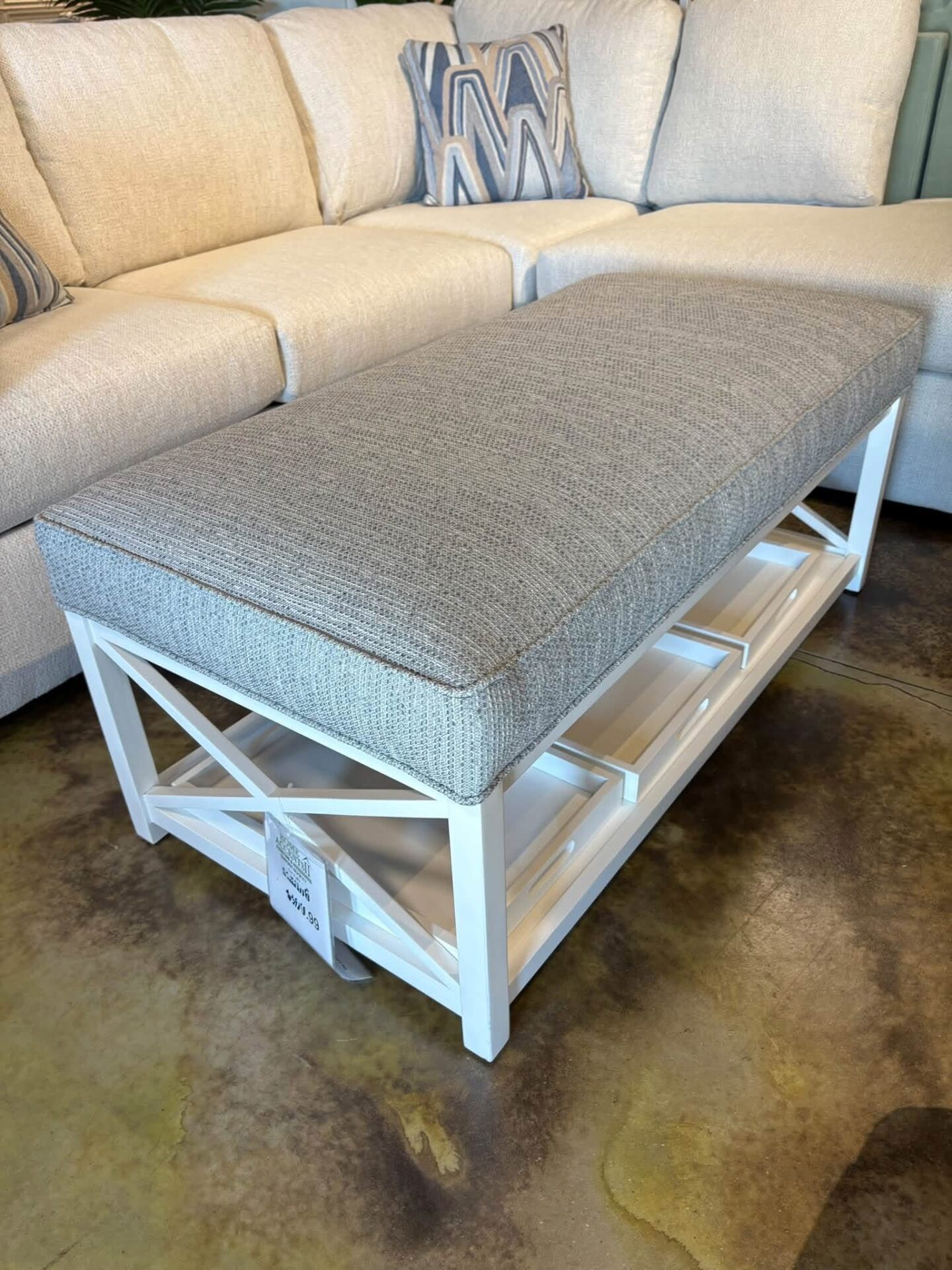 Grey Ottoman