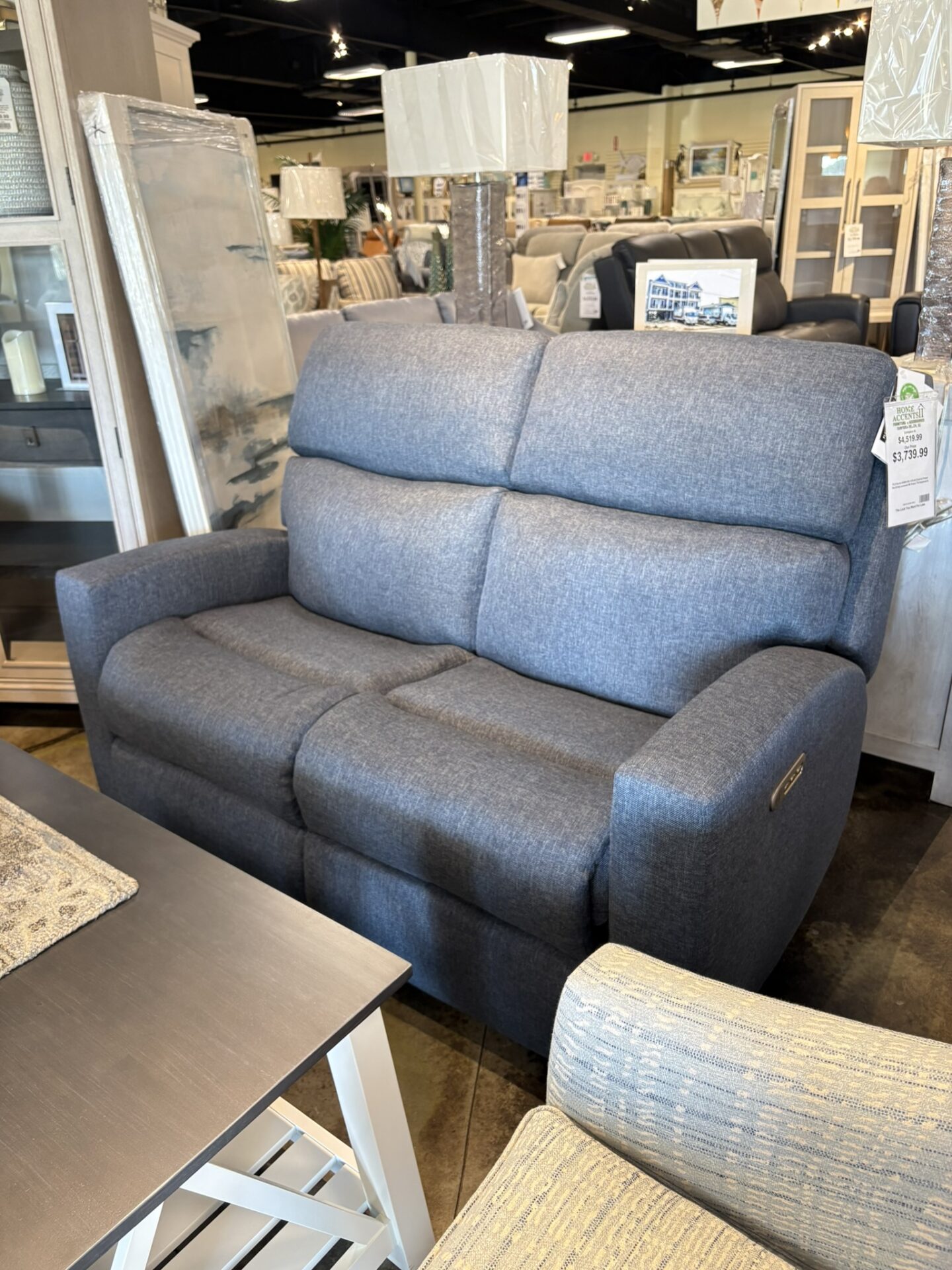 Blue Loveseat