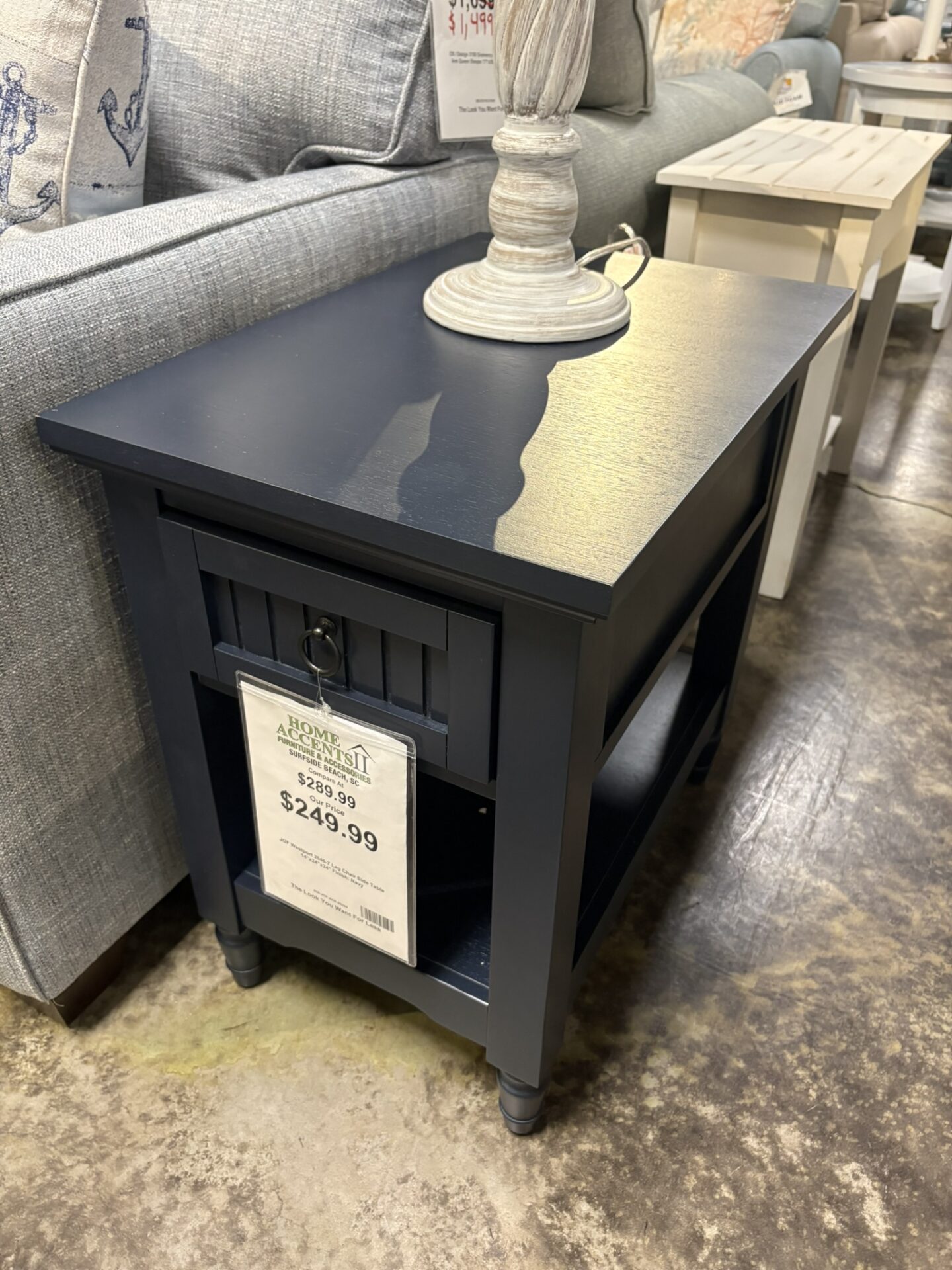 Navy End Table