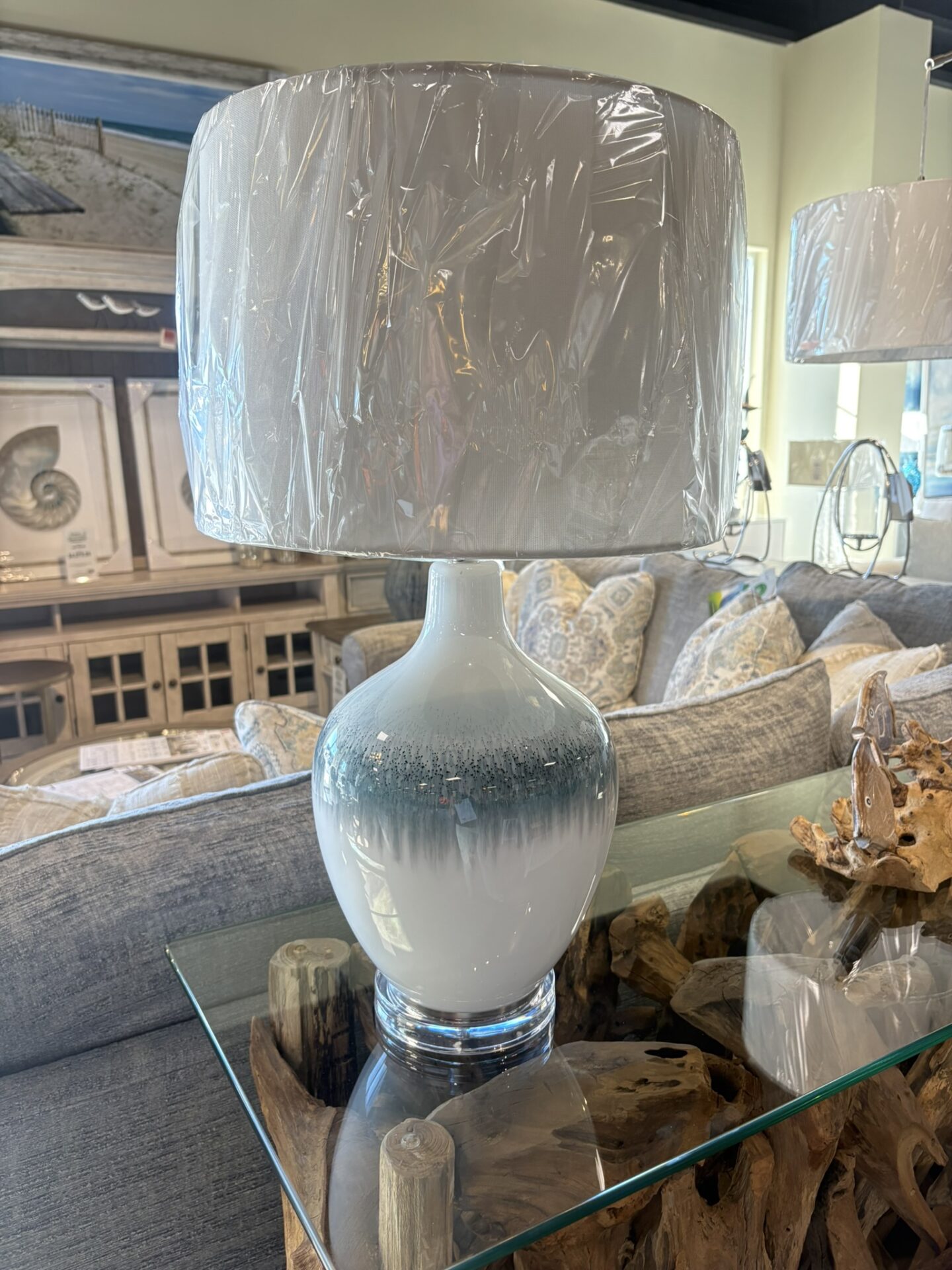 Blue/White Lamp